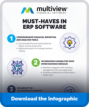 Must-Haves in ERP Accounting Financial Software Infographic
